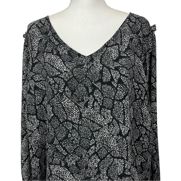 Zac & Rachel Women’s Pullover Top Sz 3X Multi Color Long Sleeve V-Neck - Picture 2 of 12